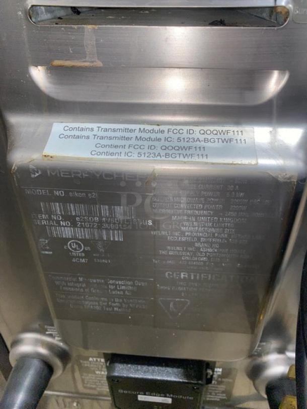 MerryChef! 2021! Commercial Electric Powered Countertop Rapid Cook Turbo Oven! Model: Eikon E2S SN: 21072-3090154! 208/240V 1 Phase! - Image 5 of 7