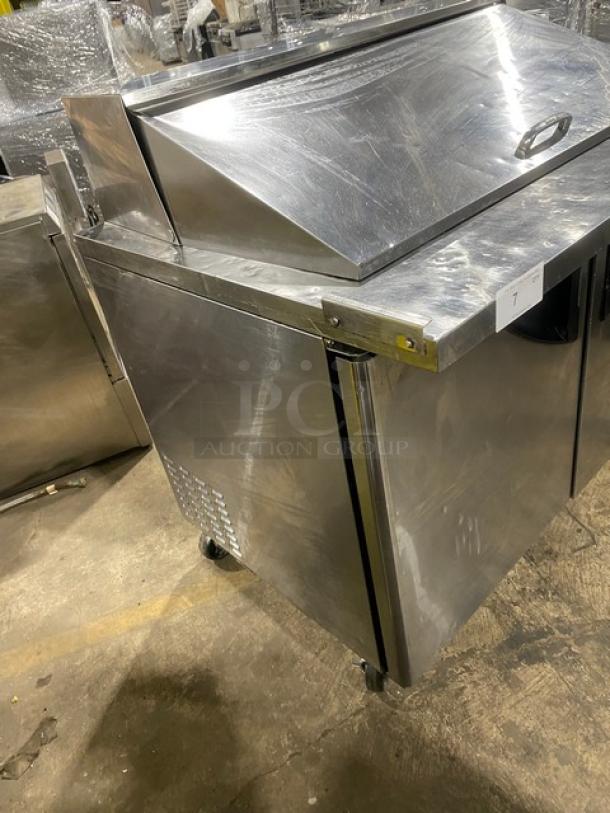 Turbo-Air Commercial Stainless Steel 2 Door Refrigerated Mega Top Salad/Sandwich Prep Table! With Wire Racks! Model: TST-48SD-18 SN: M418605009! 115V! On Casters! - Image 2 of 9