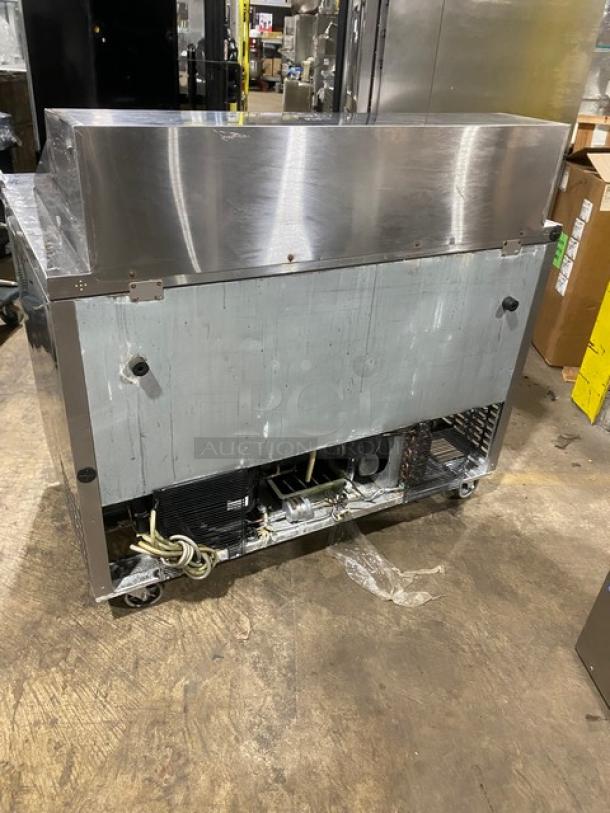 Turbo-Air Commercial Stainless Steel 2 Door Refrigerated Mega Top Salad/Sandwich Prep Table! With Wire Racks! Model: TST-48SD-18 SN: M418605009! 115V! On Casters! - Image 3 of 9