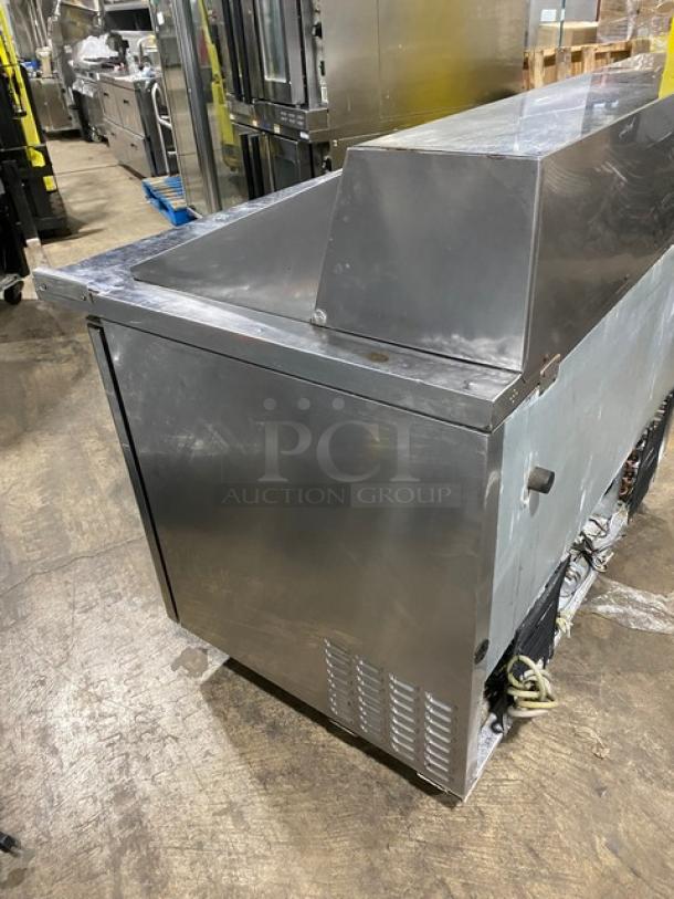 Turbo-Air Commercial Stainless Steel 2 Door Refrigerated Mega Top Salad/Sandwich Prep Table! With Wire Racks! Model: TST-48SD-18 SN: M418605009! 115V! On Casters! - Image 4 of 9