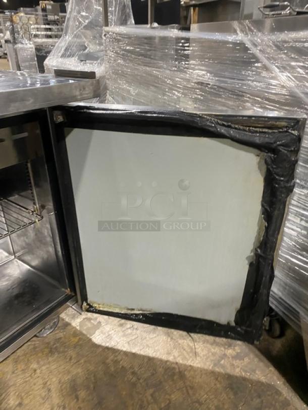 Turbo-Air Commercial Stainless Steel 2 Door Refrigerated Mega Top Salad/Sandwich Prep Table! With Wire Racks! Model: TST-48SD-18 SN: M418605009! 115V! On Casters! - Image 6 of 9