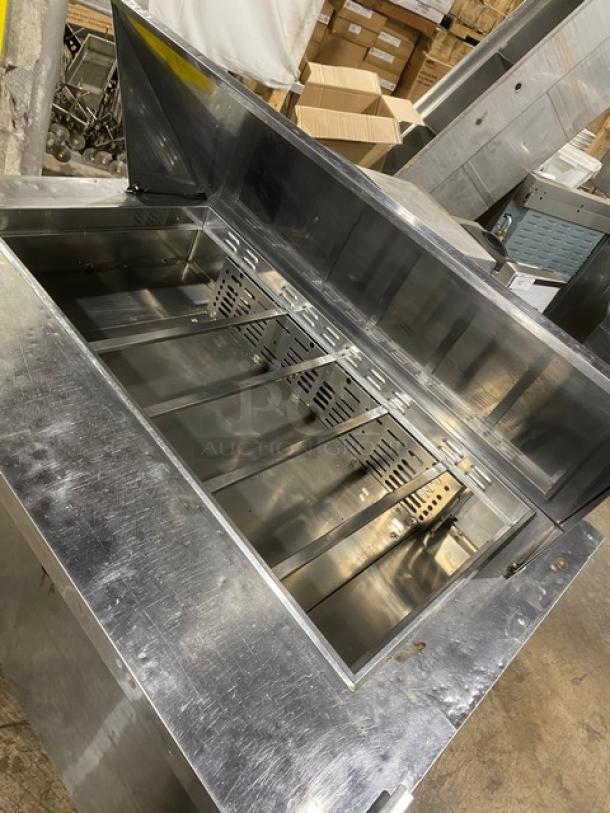 Turbo-Air Commercial Stainless Steel 2 Door Refrigerated Mega Top Salad/Sandwich Prep Table! With Wire Racks! Model: TST-48SD-18 SN: M418605009! 115V! On Casters! - Image 8 of 9