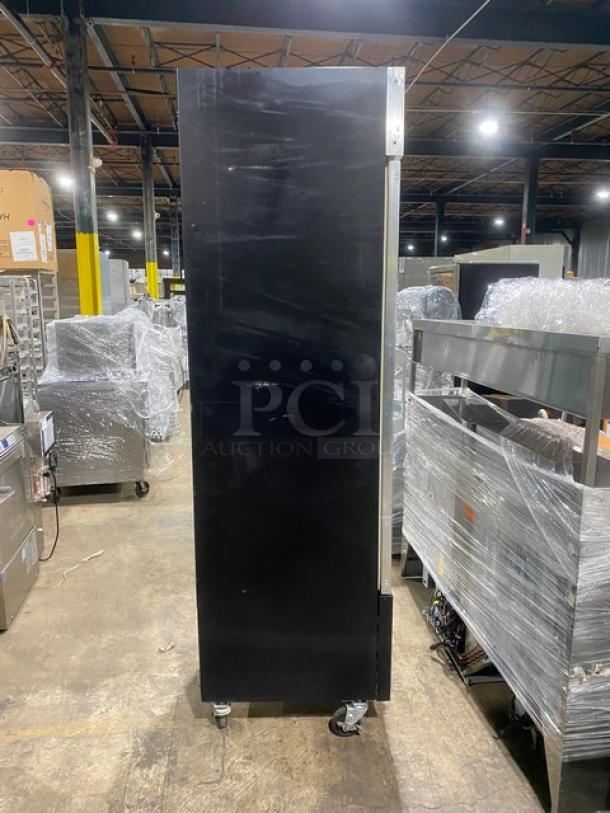 Spartan Commercial Single Glass Door Reach In Refrigerator Merchandiser! With Poly Coated Wire Racks! Model: SGM-26RV SN: 6452310314121601! 115V! On Casters! - Image 3 of 9