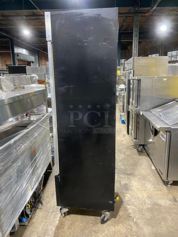 Spartan Commercial Single Glass Door Reach In Refrigerator Merchandiser! With Poly Coated Wire Racks! Model: SGM-26RV SN: 6452310314121601! 115V! On Casters! - Image 4 of 9