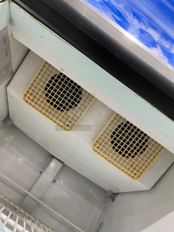 Spartan Commercial Single Glass Door Reach In Refrigerator Merchandiser! With Poly Coated Wire Racks! Model: SGM-26RV SN: 6452310314121601! 115V! On Casters! - Image 6 of 9