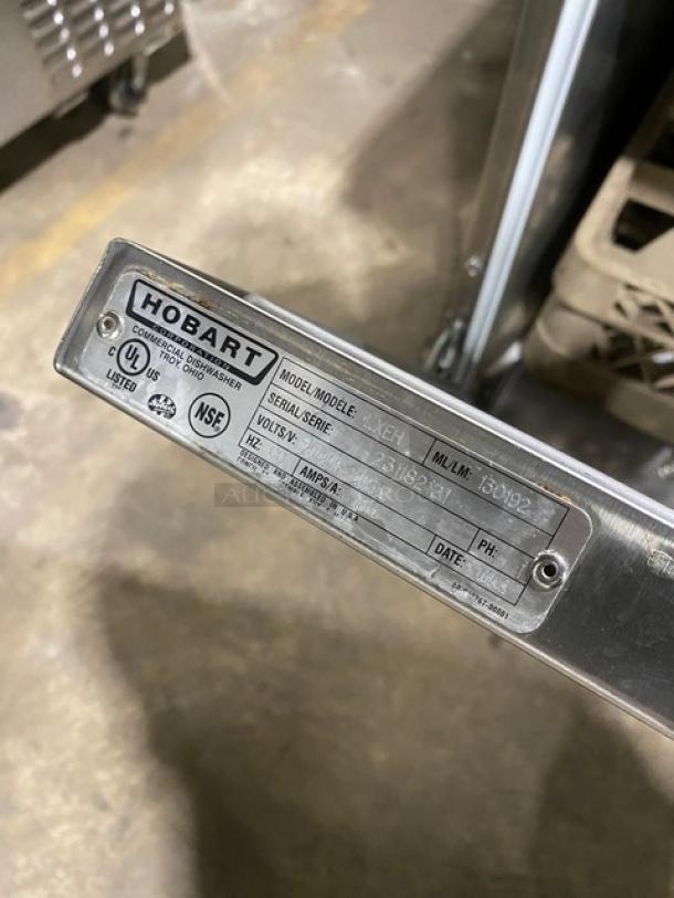 Hobart! New Body Style! Commercial Stainless Steel Heavy Duty High Temp Undercounter Dishwasher! With Full Size Cup Rack! Model: LXEH SN: 231182121! 120/208-240V 1 Phase! - Image 8 of 9