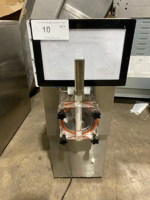 Vevor Commercial Stainless Steel Countertop Single Bowl Slushie/Frozen Drink Machine! With LED Display Light! Model: XRJF-11 SN: 230511 6974 4 0039! 120V! On Legs! - Image 1 of 8