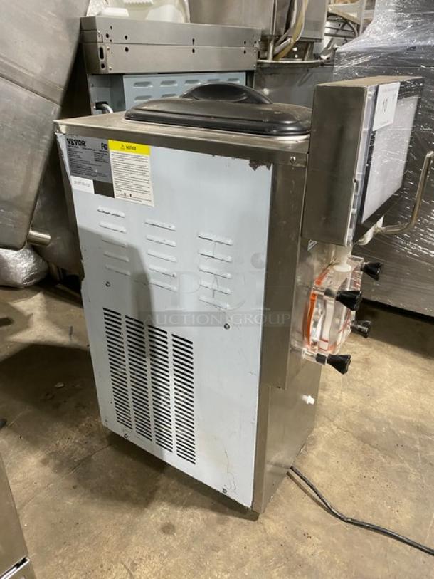 Vevor Commercial Stainless Steel Countertop Single Bowl Slushie/Frozen Drink Machine! With LED Display Light! Model: XRJF-11 SN: 230511 6974 4 0039! 120V! On Legs! - Image 3 of 8