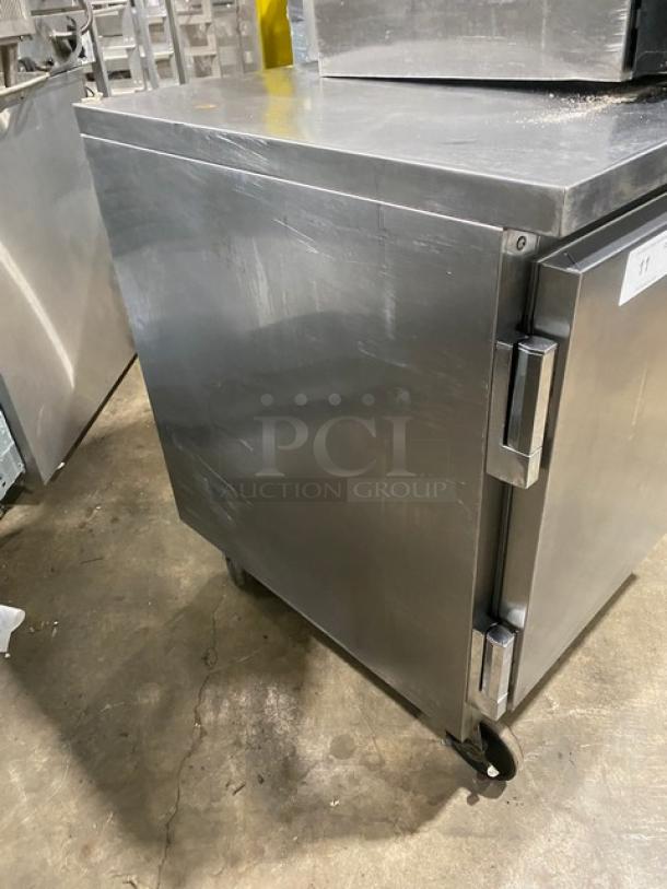 Beverage-Air Commercial Stainless Steel 2 Door Refrigerated Lowboy/Worktop Cooler! With Poly Coated Wire Racks! Model: WTR60A SN: 7303051! 115V 1 Phase! On Casters! - Image 2 of 8