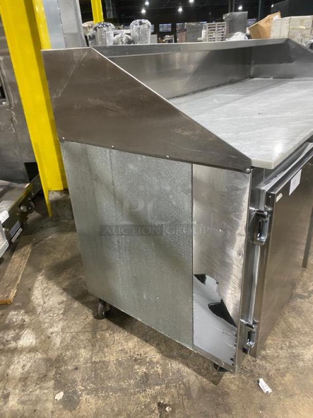 Commercial Stainless Steel 3 Door Refrigerated Pizza Prep Table/Dough Retarder! With Marble Worktop! On Casters! - Image 2 of 14