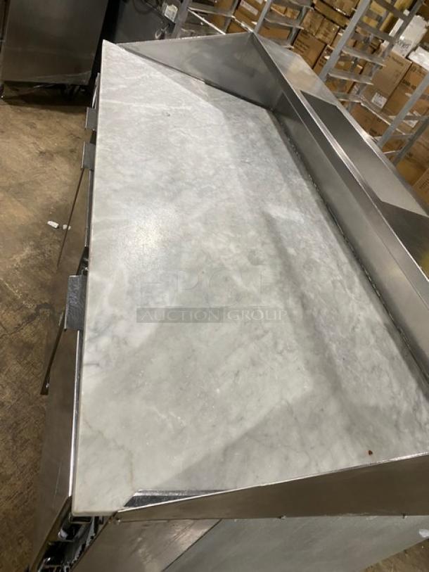 Commercial Stainless Steel 3 Door Refrigerated Pizza Prep Table/Dough Retarder! With Marble Worktop! On Casters! - Image 5 of 14