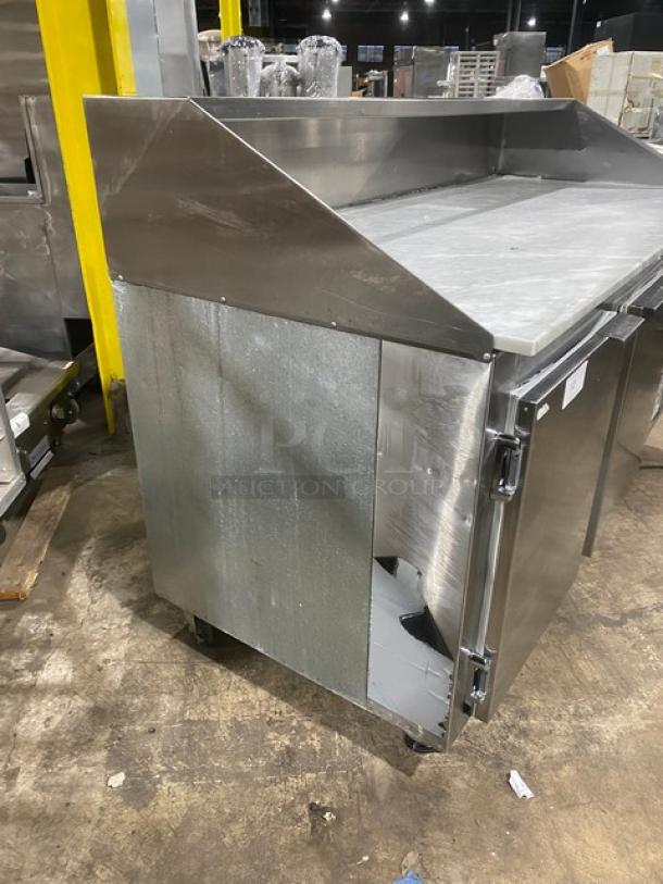Commercial Stainless Steel 3 Door Refrigerated Pizza Prep Table/Dough Retarder! With Marble Worktop! On Casters! - Image 7 of 14