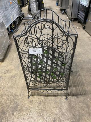 Commercial 15 Bottle Decorative Wine Rack!