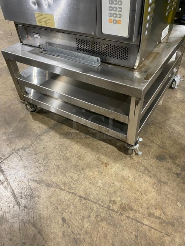 TurboChef Commercial Stainless Steel Electric Powered Rapid Cook Convection Oven! Model: NGC SN: NGCD613446! 208/230-240V! On Double Shelf Stand With Casters! - Image 7 of 9
