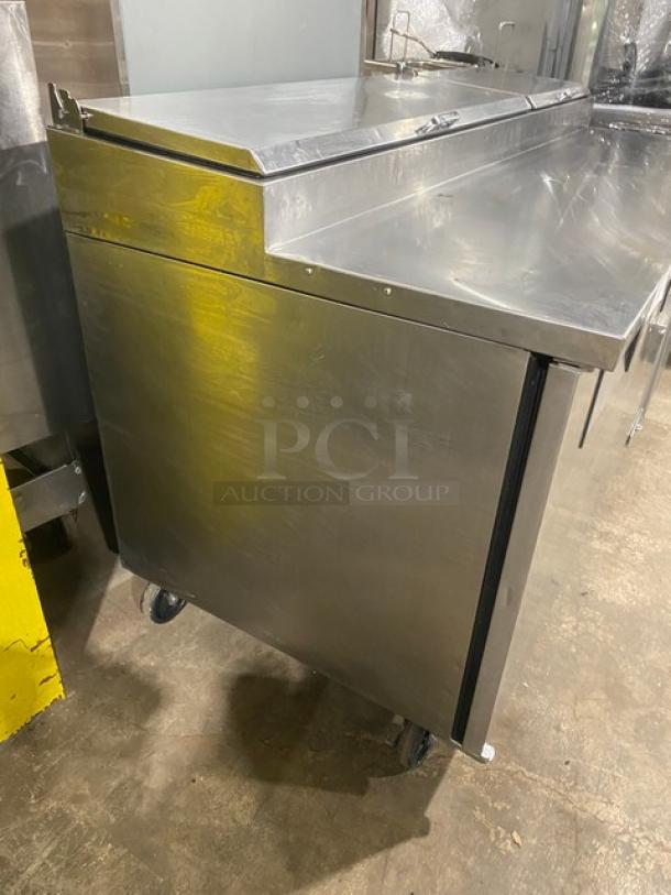 True Commercial Stainless Steel 2 Door Refrigerated Mega Top Pizza Prep Table! Model: TPP-67 SN: 9251551! 115V 1 Phase! On Casters! - Image 2 of 9