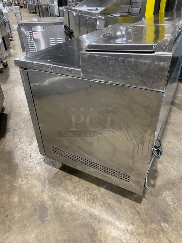 True Commercial Stainless Steel 2 Door Refrigerated Mega Top Pizza Prep Table! Model: TPP-67 SN: 9251551! 115V 1 Phase! On Casters! - Image 3 of 9