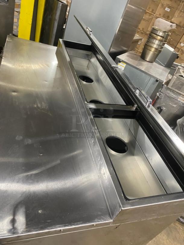 True Commercial Stainless Steel 2 Door Refrigerated Mega Top Pizza Prep Table! Model: TPP-67 SN: 9251551! 115V 1 Phase! On Casters! - Image 8 of 9