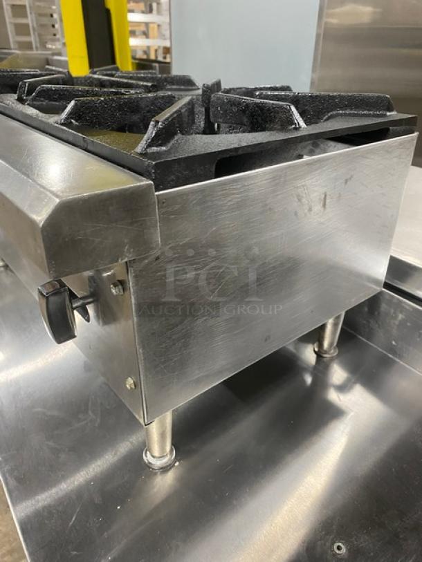 Commercial Stainless Steel Natural Gas Powered Countertop 2 Burner Range! On Legs! - Image 3 of 8