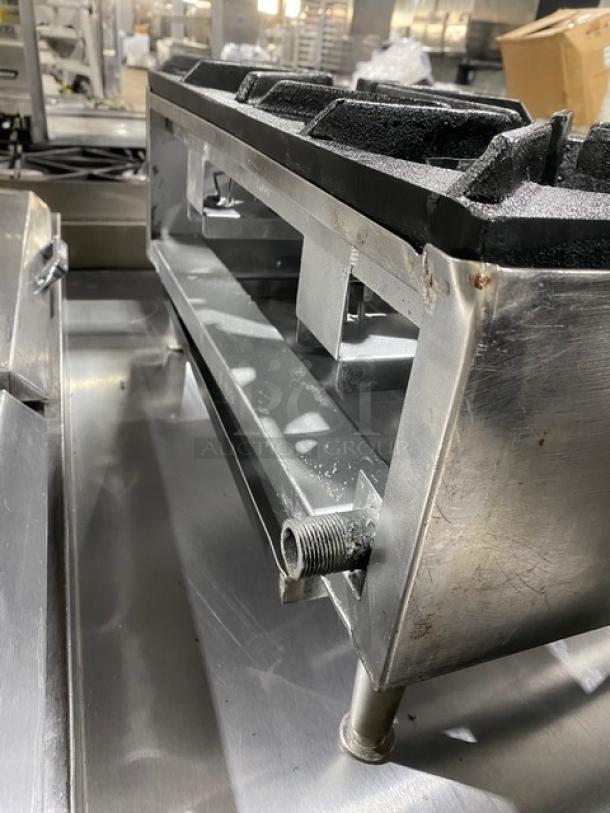 Commercial Stainless Steel Natural Gas Powered Countertop 2 Burner Range! On Legs! - Image 4 of 8