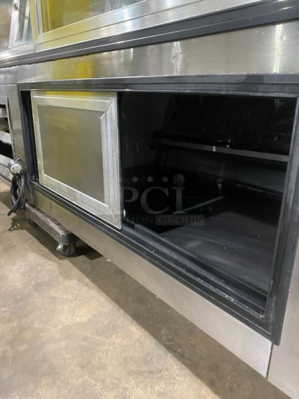 Leader 7/11 Style Commercial Refrigerated Slanted Glass Deli Display Case! With Additional Top Display! With Rear Storage Compartment! With Rear Access Sliding Glass Doors! With Stainless Steel Shelves! Model: SDL72 S/C SN: PU07s0711! 115V 1 Phase! - Image 6 of 10