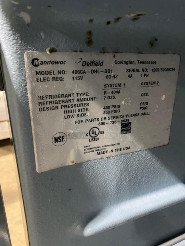 Delfield Commercial Stainless Steel Single Door Undercounter Refrigerator! With Poly Coated Wire Rack! Model: 406CA-DHL-DD1 SN: 1205152000789! 115V 1 Phase! - Image 6 of 7