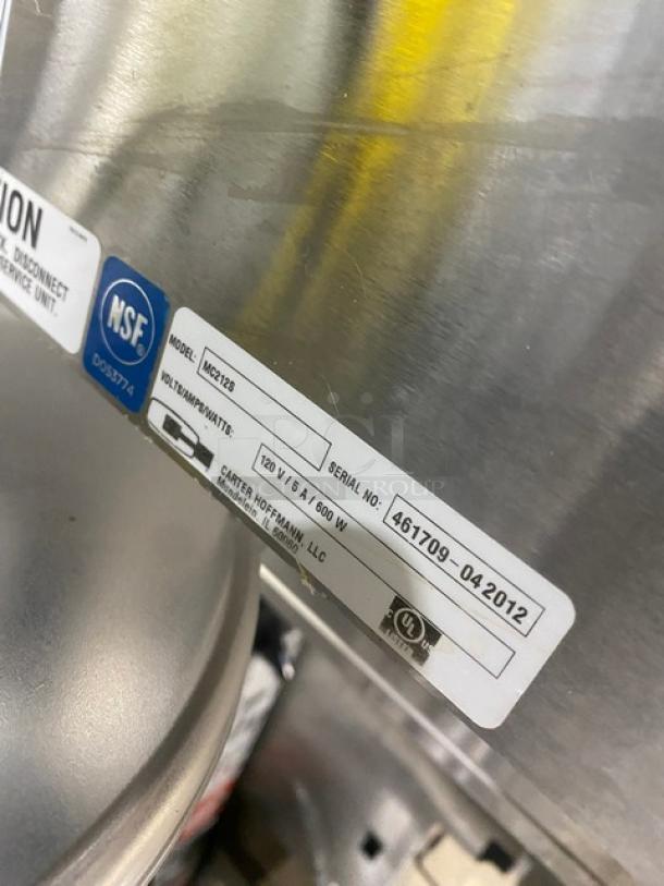 Carter Hoffmann Commercial Stainless Steel Freestanding Heated 2 Tier Holding/Warming Unit! Model: MC212S SN: 461709-042012! 120V! - Image 7 of 8