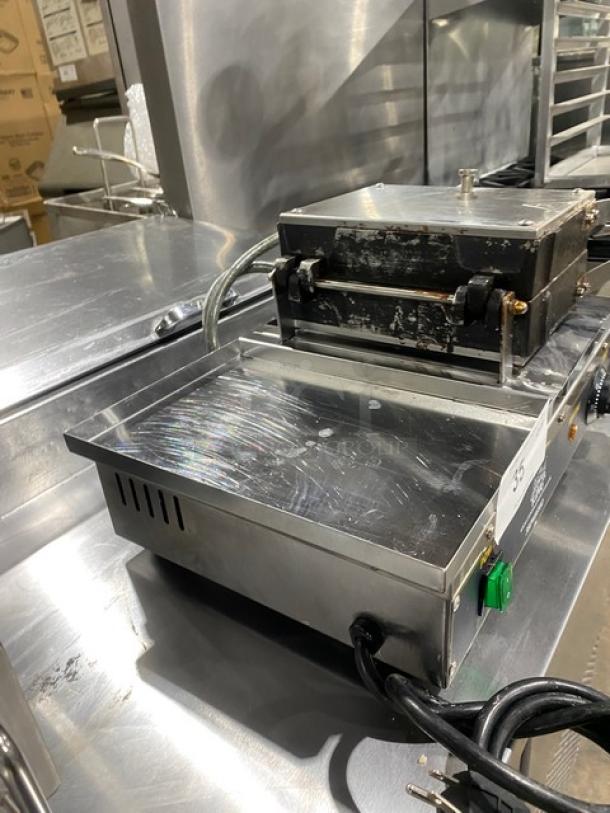 Carnival King Commercial Stainless Steel Countertop Single Brussels Style Belgian Waffle Maker! Model: 382WBS180 SN: CK-231174R-684! 120V! On Legs! - Image 2 of 8