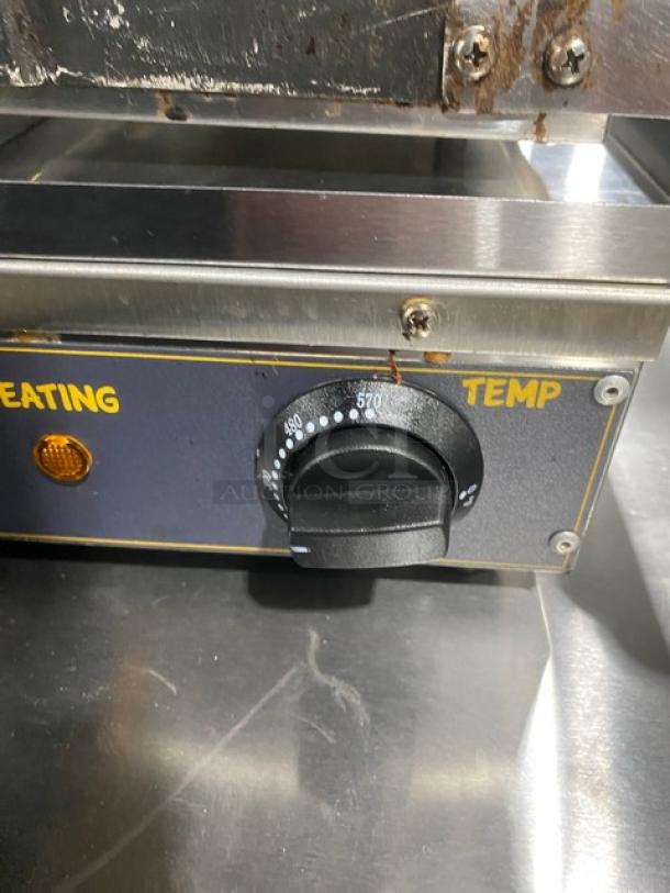 Carnival King Commercial Stainless Steel Countertop Single Brussels Style Belgian Waffle Maker! Model: 382WBS180 SN: CK-231174R-684! 120V! On Legs! - Image 6 of 8