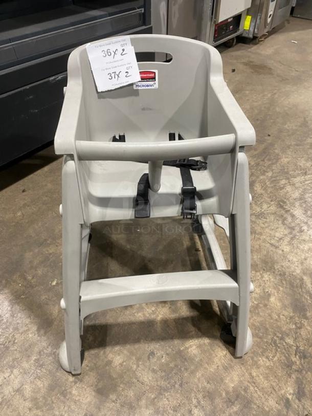 Rubbermaid Commercial Stackable Floor Style Highchairs! 2X Your Bid! - Image 1 of 8