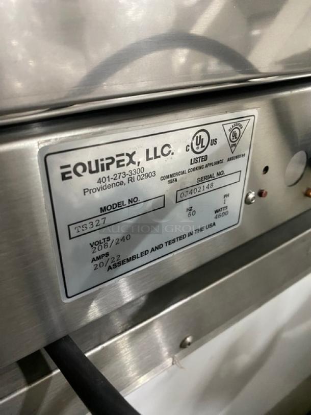 New In The Box! Equipex Roller Grill Series Commercial Stainless Steel Electric Powered Countertop Toaster Oven! With 2 Tiers! With Wire Oven Racks!  Model: TS327 SN: OJ402148! 208/240V 1 Phase! On Legs! - Image 6 of 11