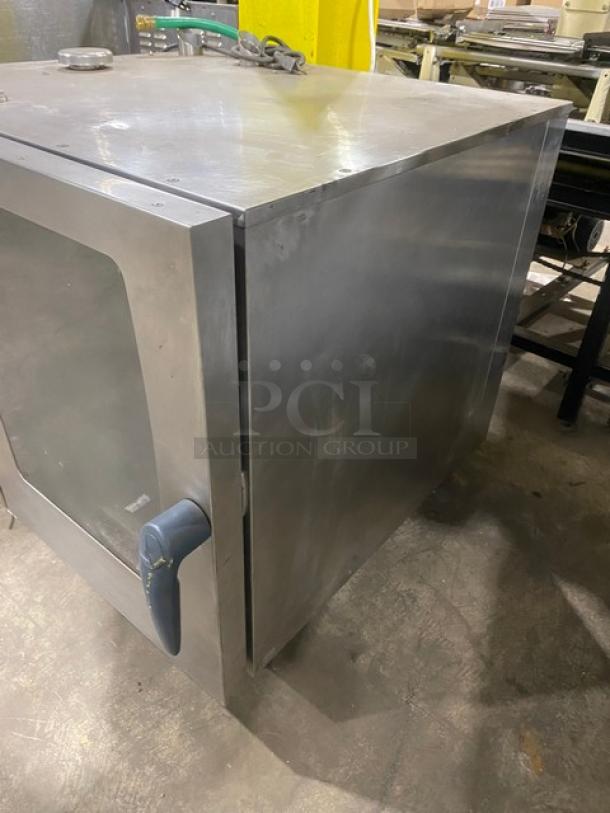 Rational Commercial Stainless Steel Natural Gas Powered Combi Oven! With Built In Pan Holding Rack! Model: SCC61G SN: G61SG10072223873! 120V 1 Phase! On Legs! - Image 2 of 9