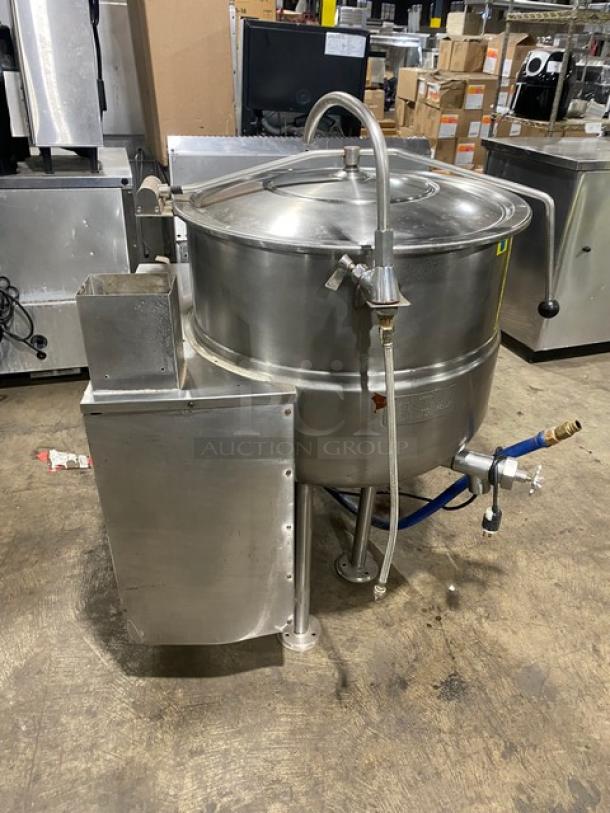 Cleveland Range Commercial Stainless Steel Natural Gas Powered Self Contained Stationary Steam Kettle! With Faucet & Spout! On Legs! Working When Removed! - Image 3 of 9