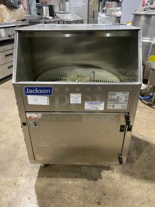 Jackson Commercial Stainless Steel Carousel Type Underbar Glass Washing Machine! Model: DELTA 1200 SN: 18J366337! 208/230V 1 Phase! On Legs!