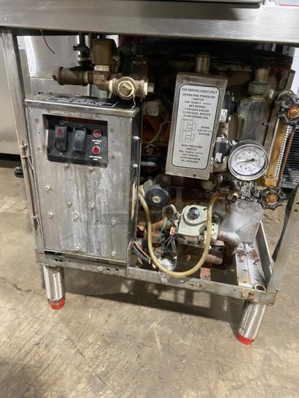 Market Forge Commercial Stainless Steel Natural Gas Powered Convection Steam Cooker Oven! With 2 Individual Controlled Compartments! Model: ST-10! On Legs! - Image 7 of 9
