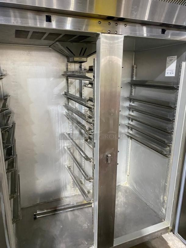 Hoshizaki Commercial Stainless Steel Solid 2 Door Safe Temp Reach In Refrigerator! With Built-in Pan Holding Racks! Model: RH2-AAC SN: N60580G! 115V 1 Phase! On Casters! - Image 5 of 8