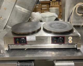 2023! Commercial Stainless Steel Electric Powered Countertop Thermal 2 Burner Halberd Stove! Model: DE-2! 110V! On Legs!