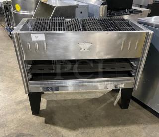 Bakers Pride Commercial Stainless Steel Natural Gas Powered Free Standing Radiant Charbroiler! On Legs!