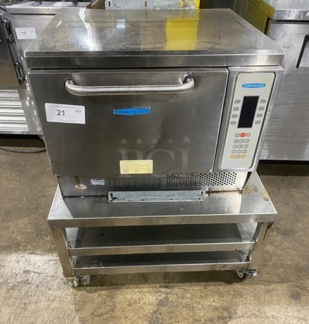 TurboChef Commercial Stainless Steel Electric Powered Rapid Cook Convection Oven! Model: NGC SN: NGCD613446! 208/230-240V! On Double Shelf Stand With Casters! - Image 1 of 9