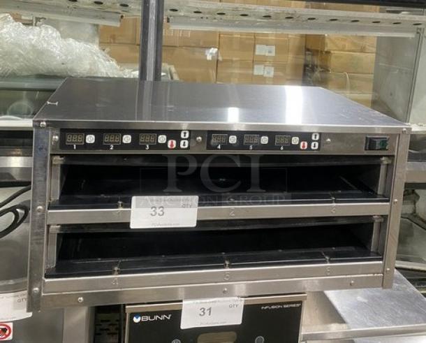 Carter Hoffmann Commercial Stainless Steel Freestanding Heated 2 Tier Holding/Warming Unit! Model: MC212S SN: 461709-042012! 120V! - Image 1 of 8