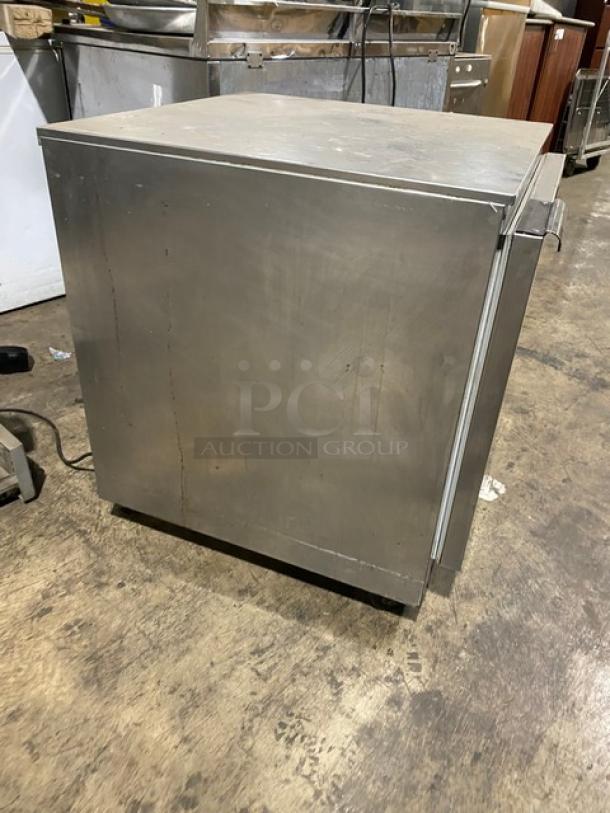 Beverage-Air Commercial Stainless Steel Solid Single Door Undercounter Reach In Refrigerator! With Poly Coated Wire Rack! Model: UCR27A SN: 5305931! 115V 1 Phase! On Casters! - Image 3 of 7