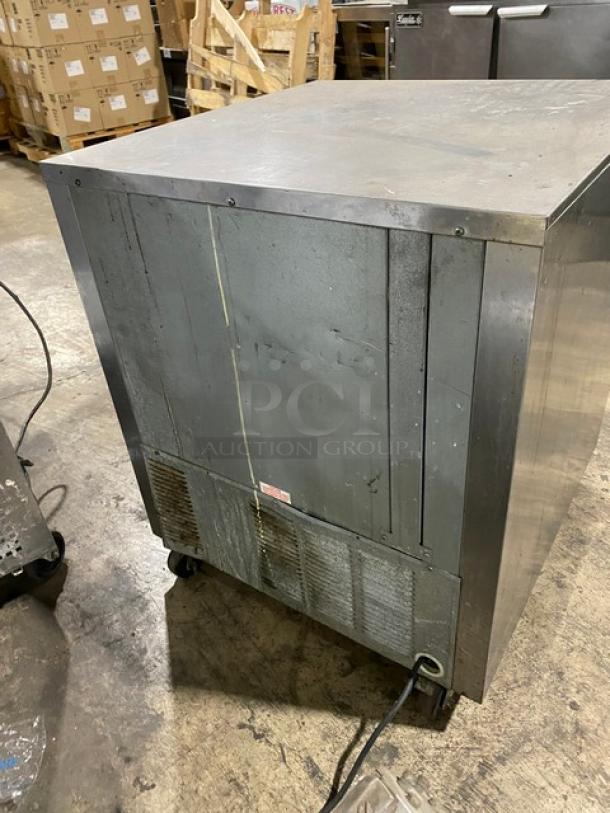 Beverage-Air Commercial Stainless Steel Solid Single Door Undercounter Reach In Refrigerator! With Poly Coated Wire Rack! Model: UCR27A SN: 5305931! 115V 1 Phase! On Casters! - Image 4 of 7
