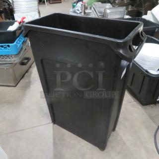 One Rubbermaid Slim Jim Trash Can.
