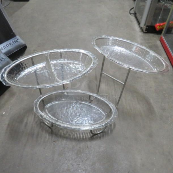 One Triple Buffet Server With 3-18x10 Poly Dish. - Image 1 of 1