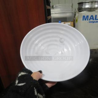 GET 9.5 Inch White Melamine Bowl. #ML-79. 6XBID