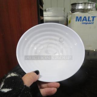 GET 7 Inch White Melamine Bowl. #ML-77. 12XBID