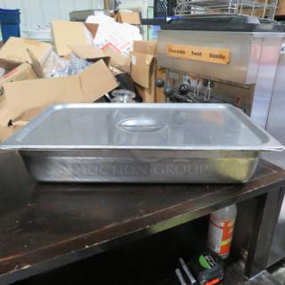 One Full Size 4 Inch Deep Hote Pan With Lid.