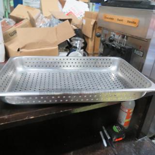 Full Sie 2.5 Inch Deep Perforated Hotel Pan. 3XBID