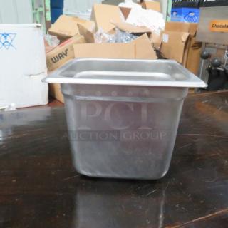1/6 Size 6 Inch Deep Hotel Pan.  3XBID