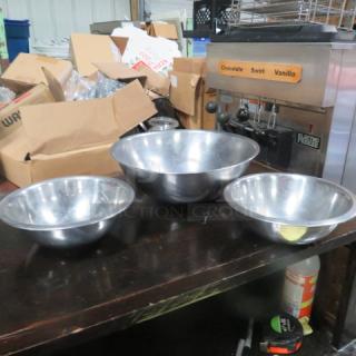 Assorted Stainless Steel Mixing Bowl. 3XBID