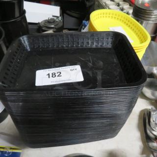 One Lot Of 12X9 Black Fast Food Baskets.